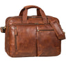 B-Stock "Arnold" Spacious Leather Laptop Bag