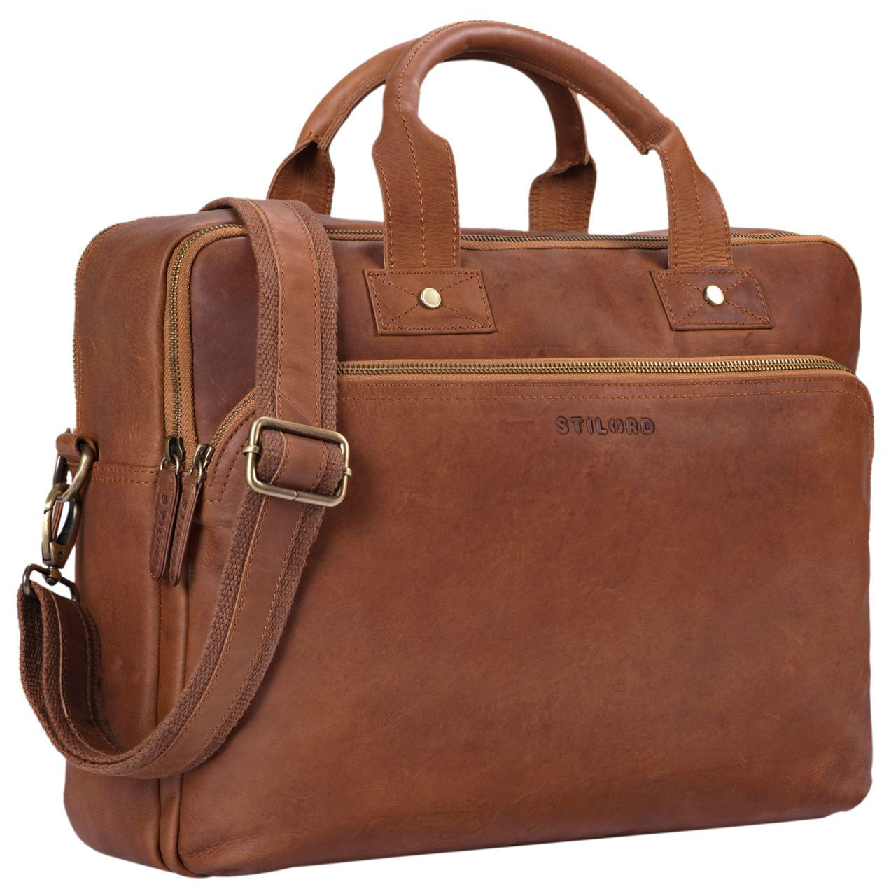 Herren Businesstasche Ledertasche Vintage
