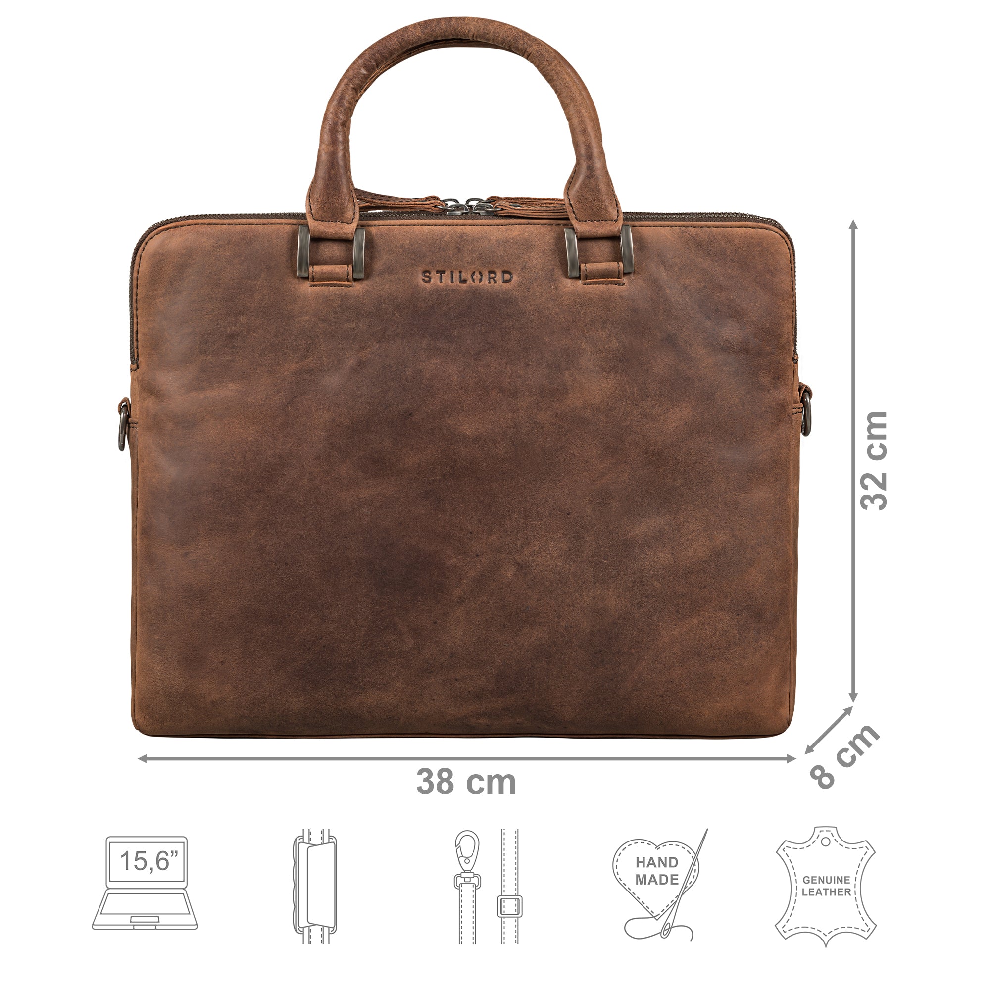 Leder Handtasche Damen braun