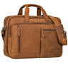B-Stock "Arnold" Spacious Leather Laptop Bag