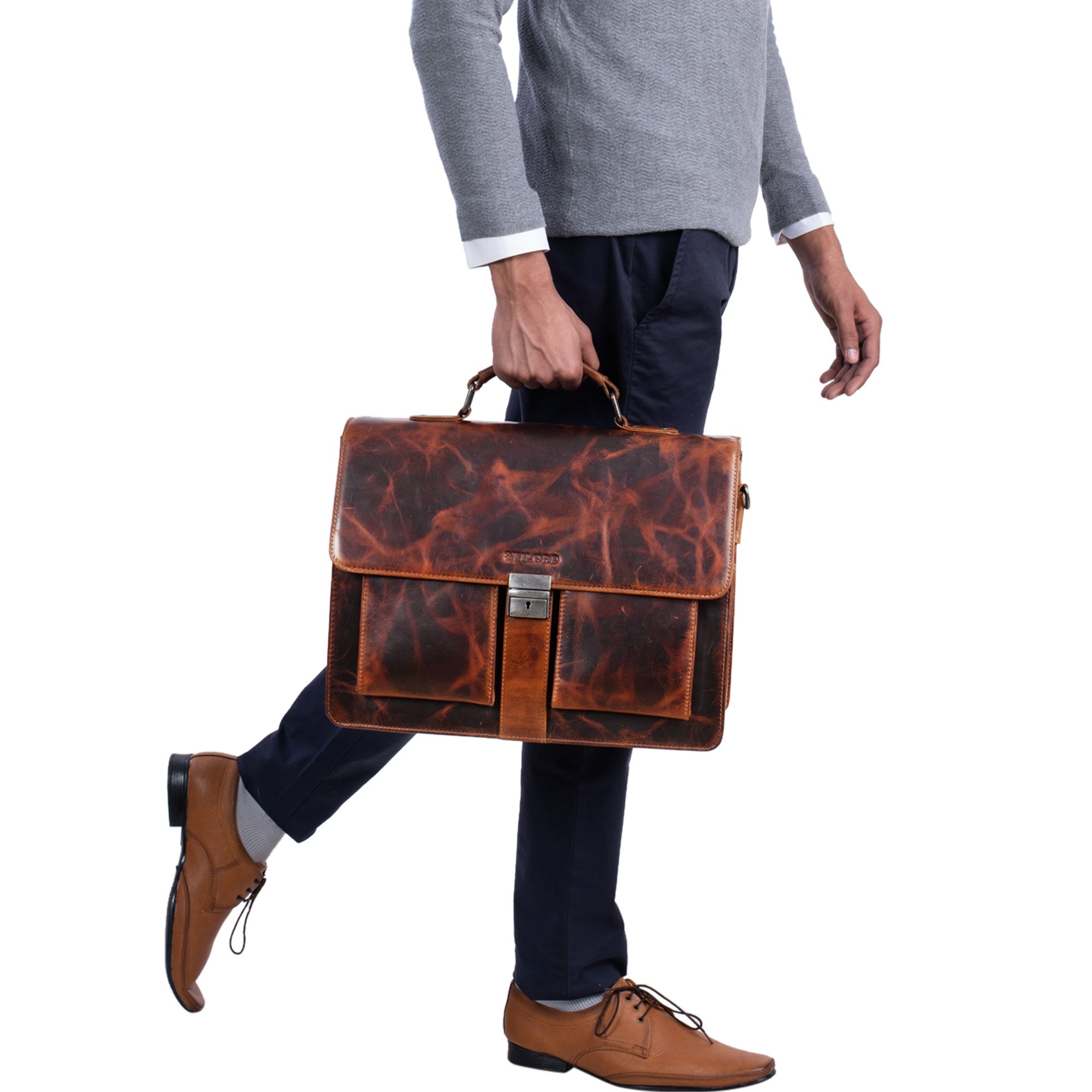 Vintage Ledertasche Business Männer