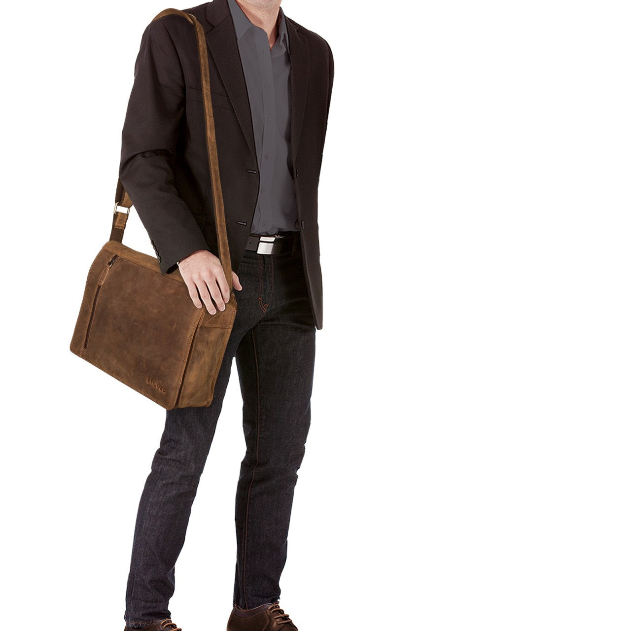 Herrentasche Leder groß