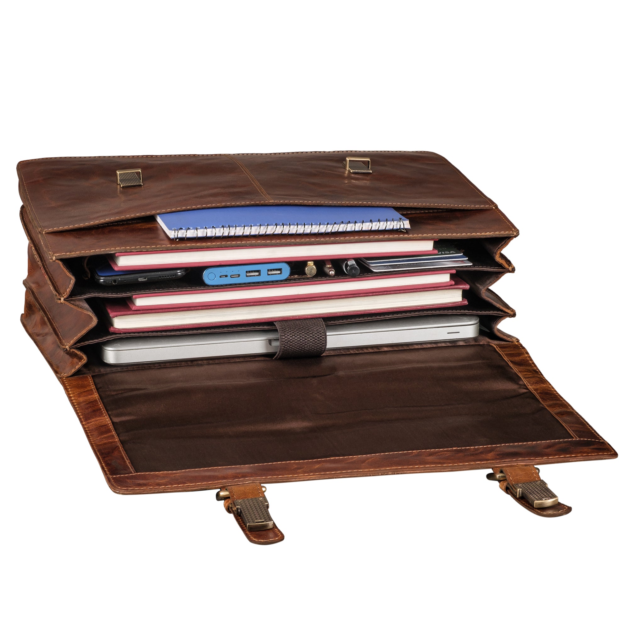 Businesstasche aus Leder für Ordner und Laptop