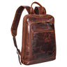 Lehrerrucksack Leder Retro braun