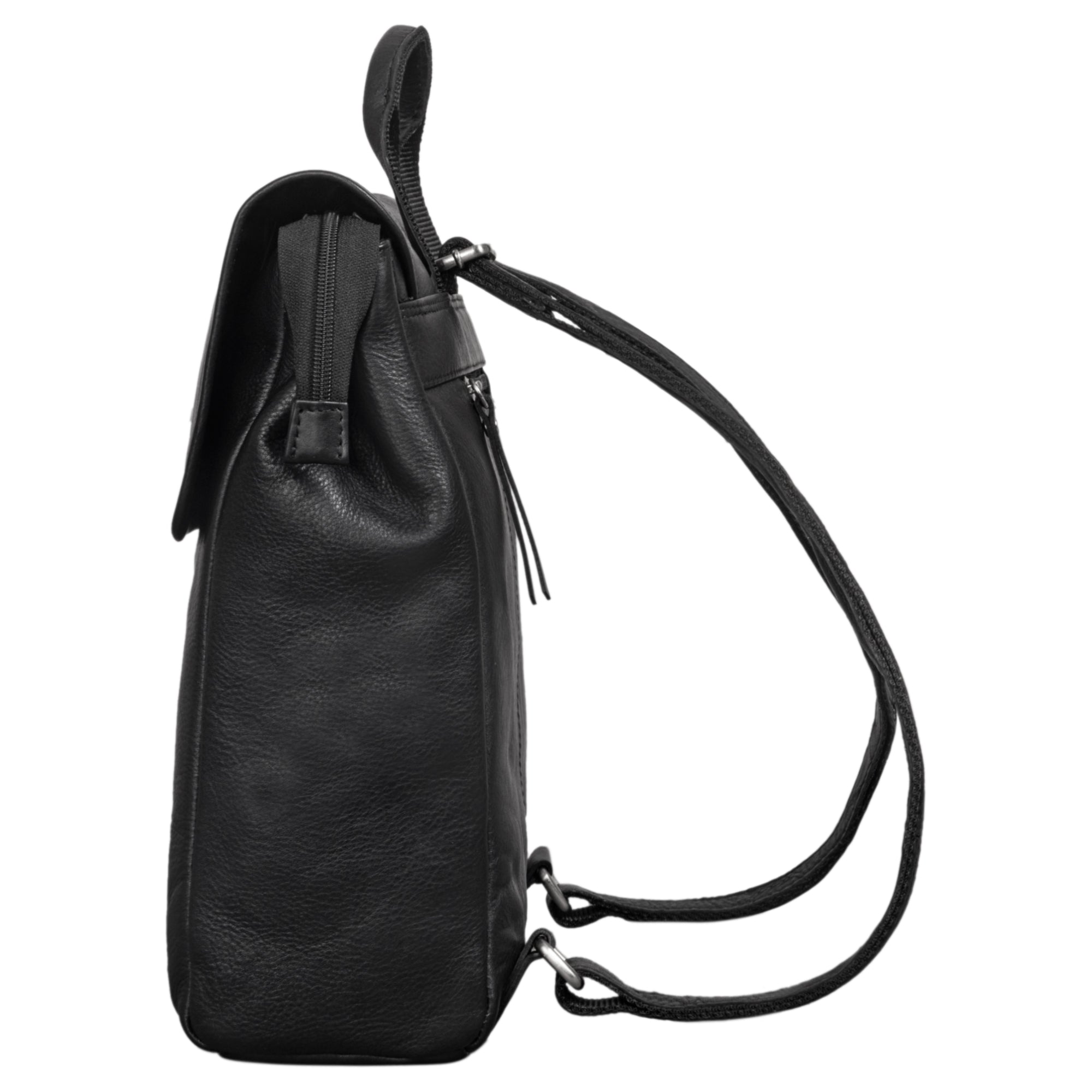 Rucksack tasche damen herren leder schwarz
