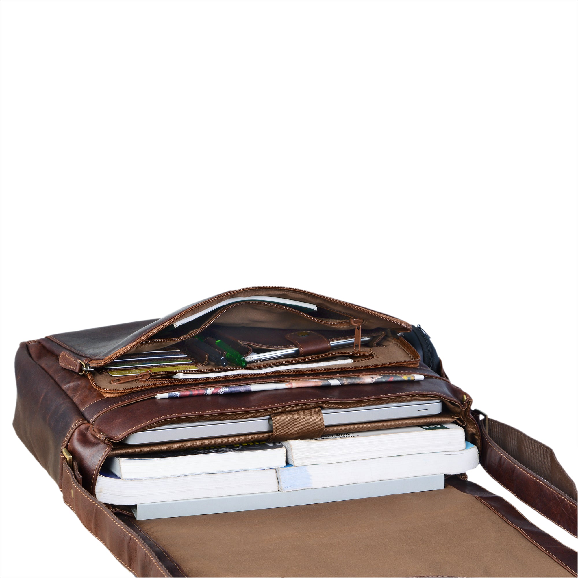 Leder College Bag Unisex