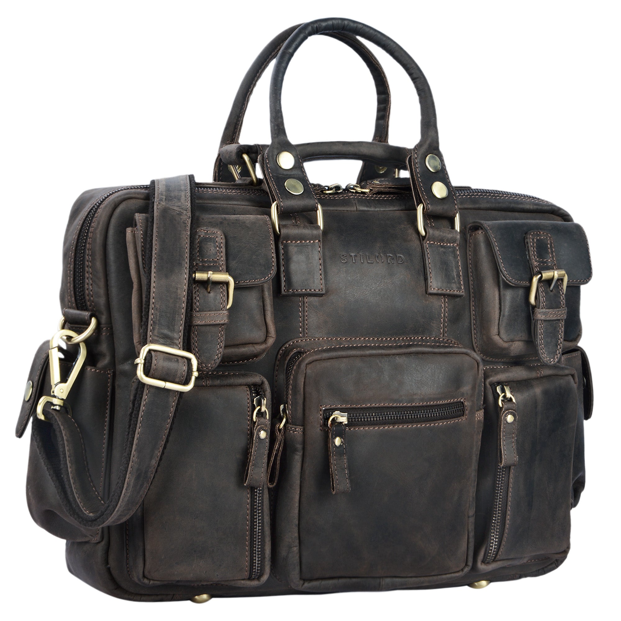 Große Vintage Lehrertasche dunkelbruan
