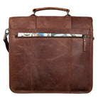 Laptoptasche Cross-Over-Bag Echtledertasche dunkel-braun