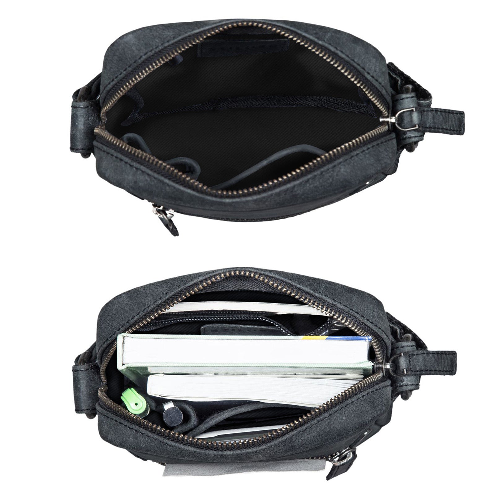 Kleine Ledertasche zum Umhängen für Männer