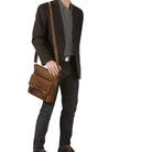 Cross Over Messenger Bag Leder klein