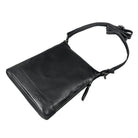 Leder Crossbody Bag Damen schwarz