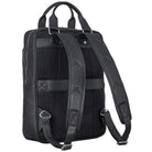 Schmaler Lederrucksack Schwarz mit verstellbaren Schultergurten 