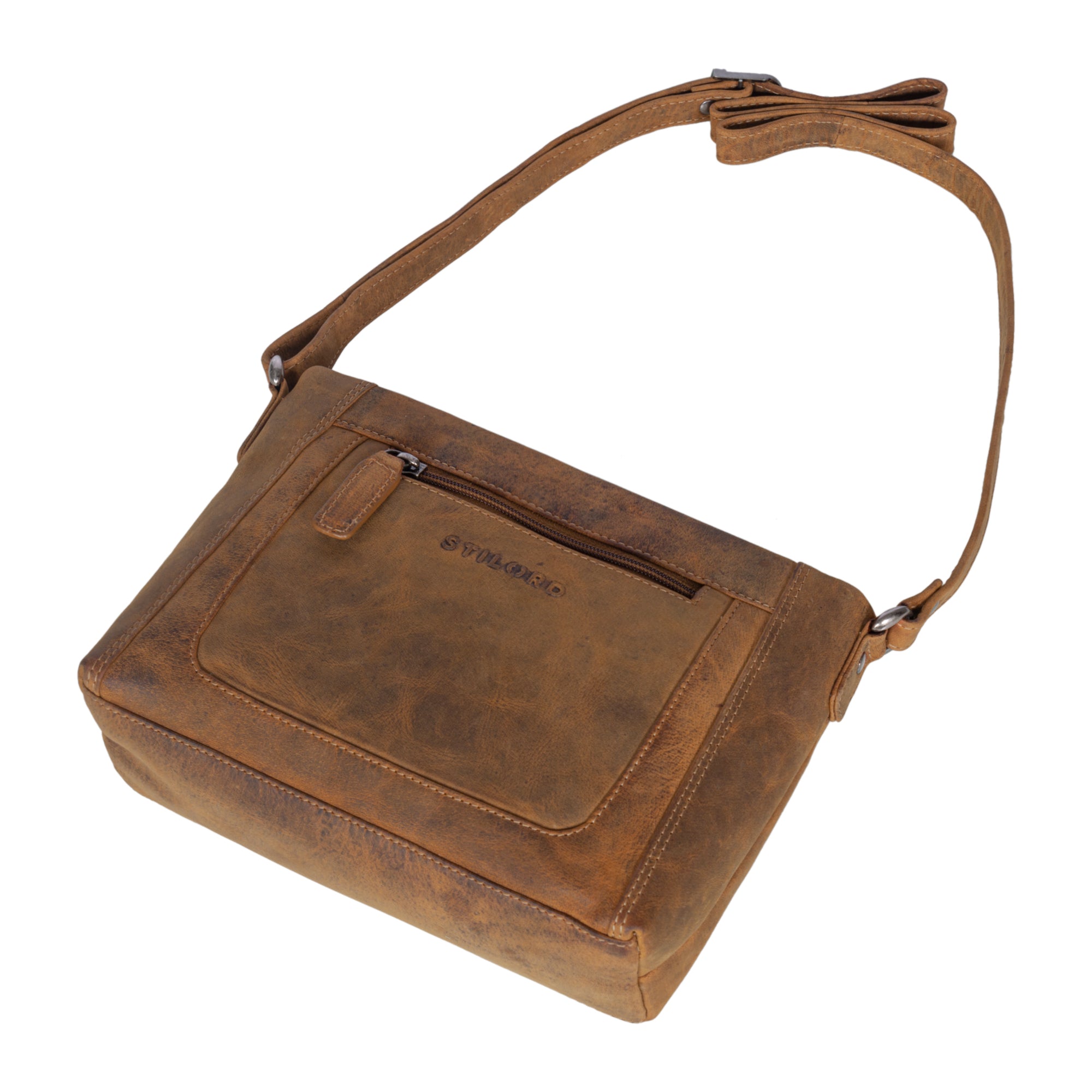 Crossbody Bag Leder Braun Damen 