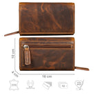 Damen Geldbeutel Leder Vintage braun
