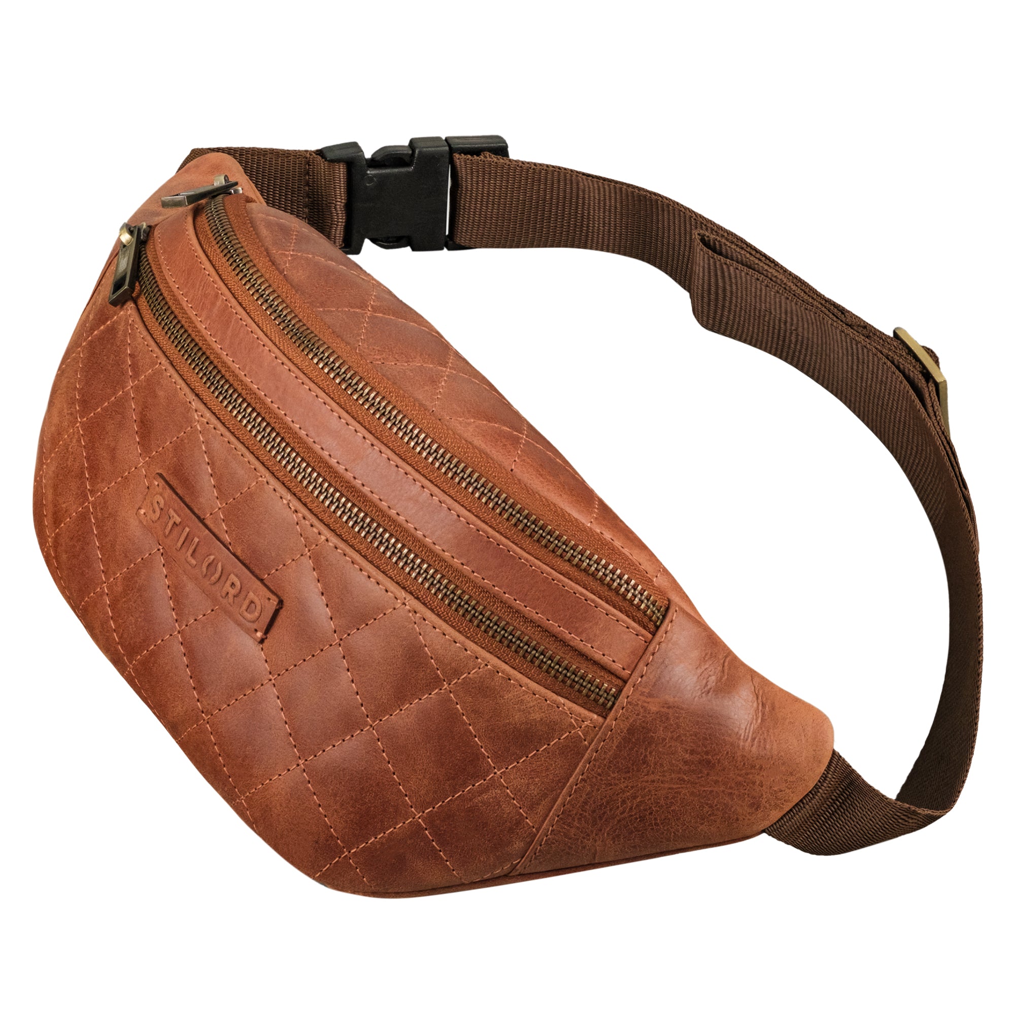 Bauchtasche Leder Herren Damen braun