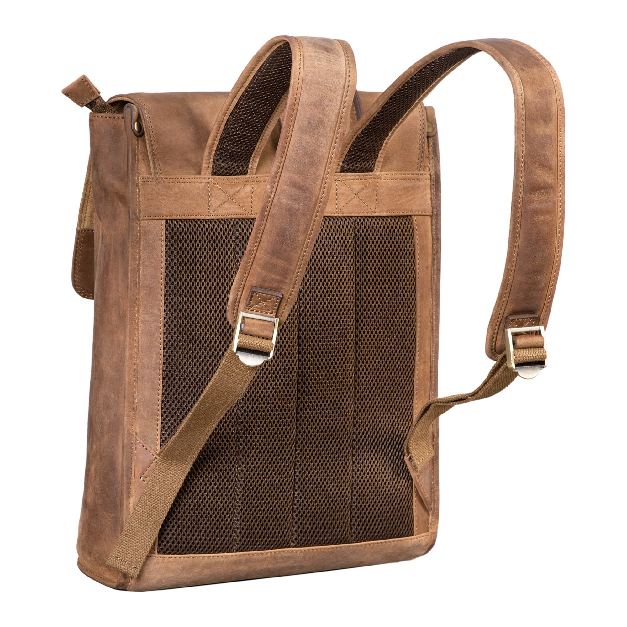 Retro Rucksack Leder braun