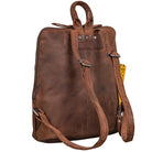Vintage Damenrrucksack Leder klein braun