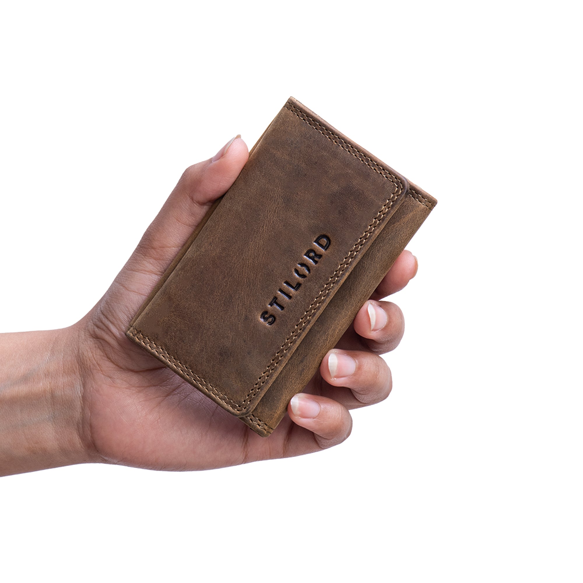Etui für Schlüssel Echt Leder braun