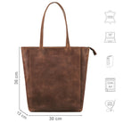 Leder Tasche Damen groß braun