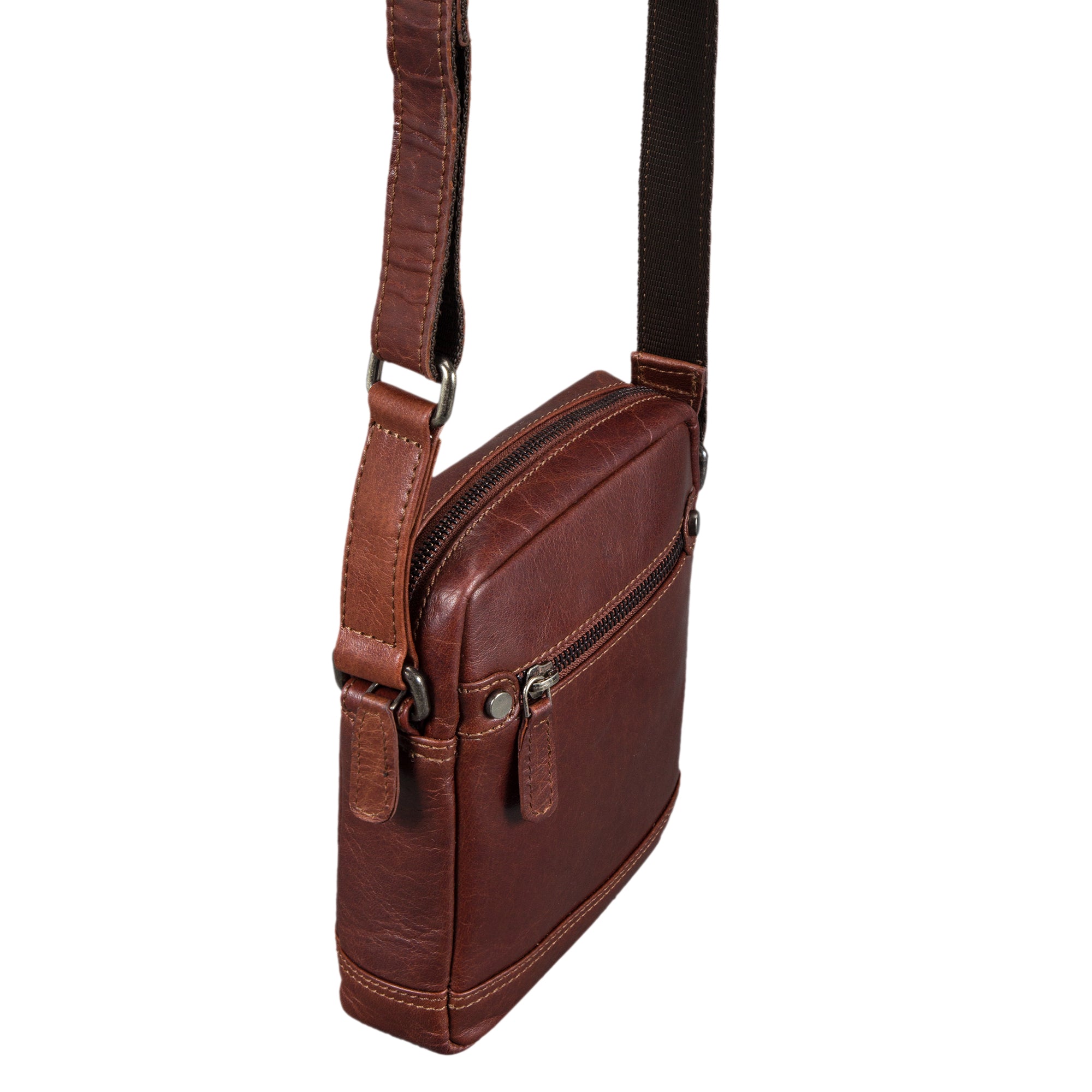 Braune Umhängetasche Leder Vintage klein
