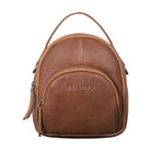 Vintage rucksack leder damen braun