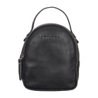Leder rucksack tasche damen schwarz