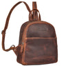 "Elonora" Vintage Leather Backpack Bag 2 in 1 Women