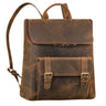 "Rosalia" Real Leather Backpack Womens Large Laptop Rucksack 15.6