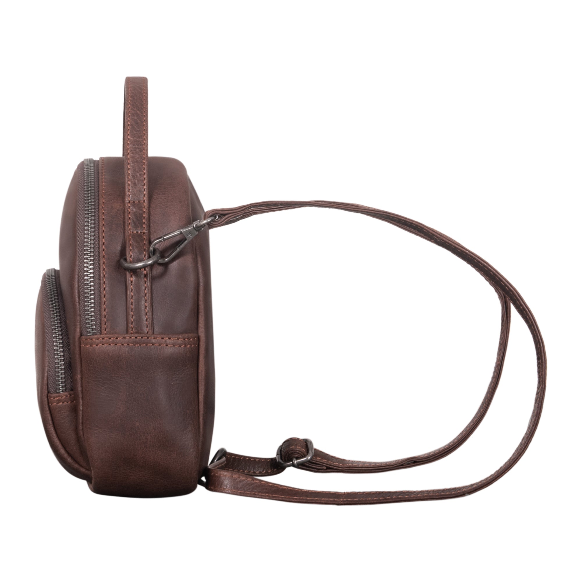 Leder damen vintage rucksack