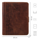 Leder Dokumentenmappe cognac