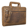 "Pierce" Leather Laptop Bag with Handle