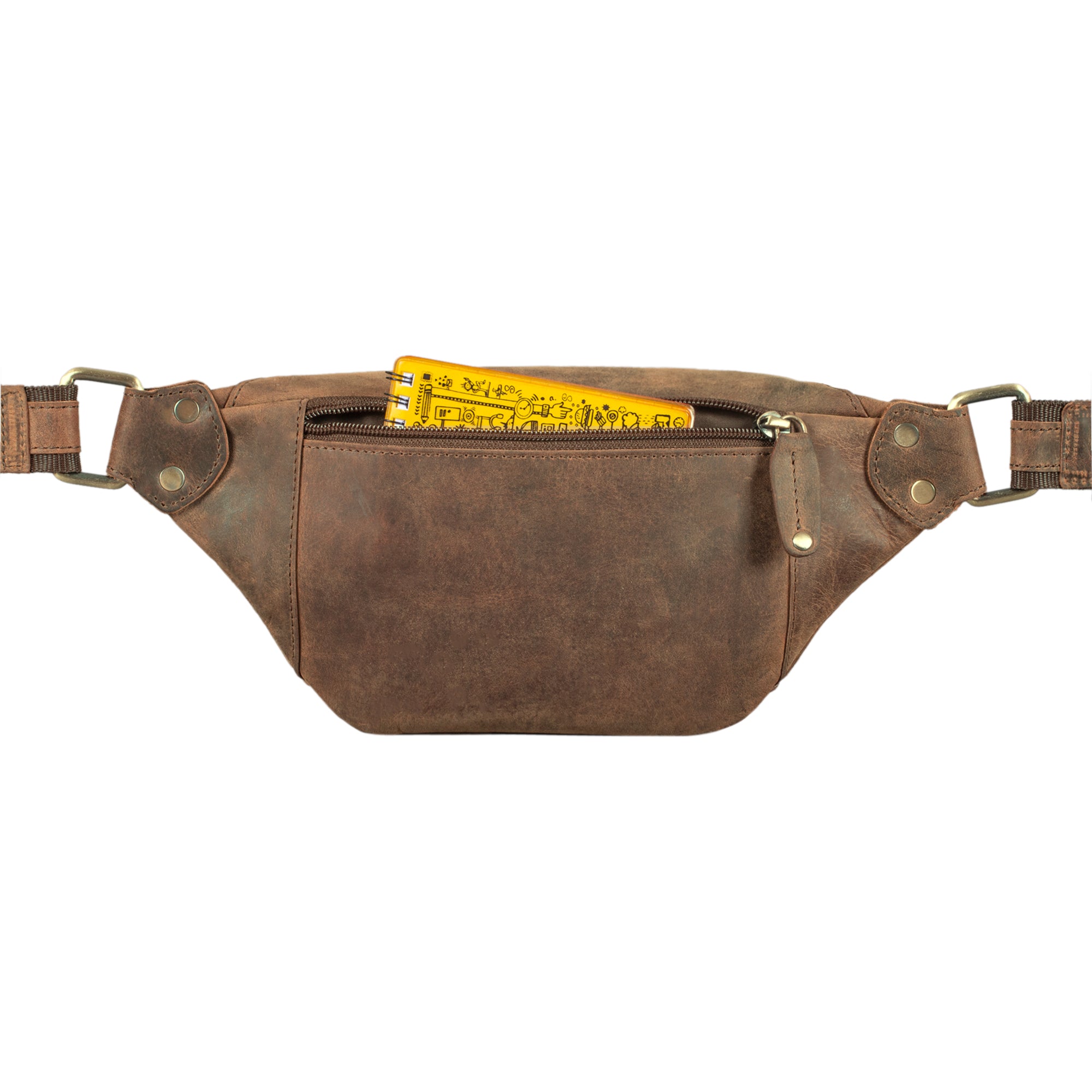 Gürteltasche Echtleder Vintage braun