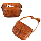 Tragetasche braun echtes Leder