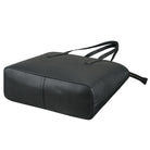 Echtleder Handtasche in schwarz