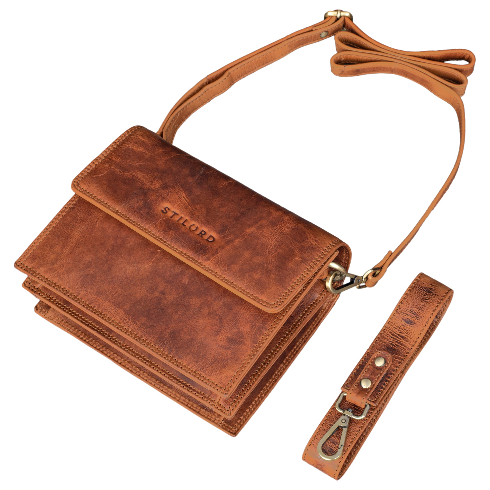 Umhängetasche Damen vintage Leder