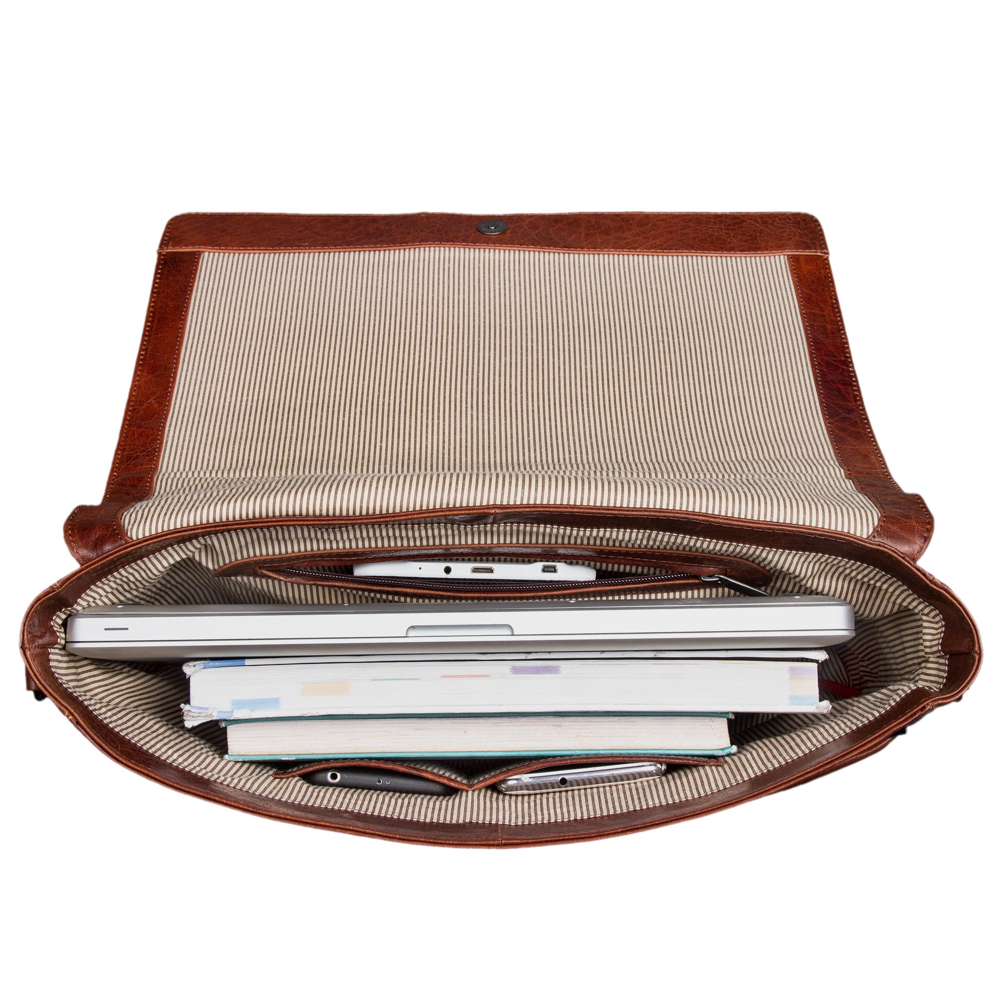 Leder Messenger Bag braun
