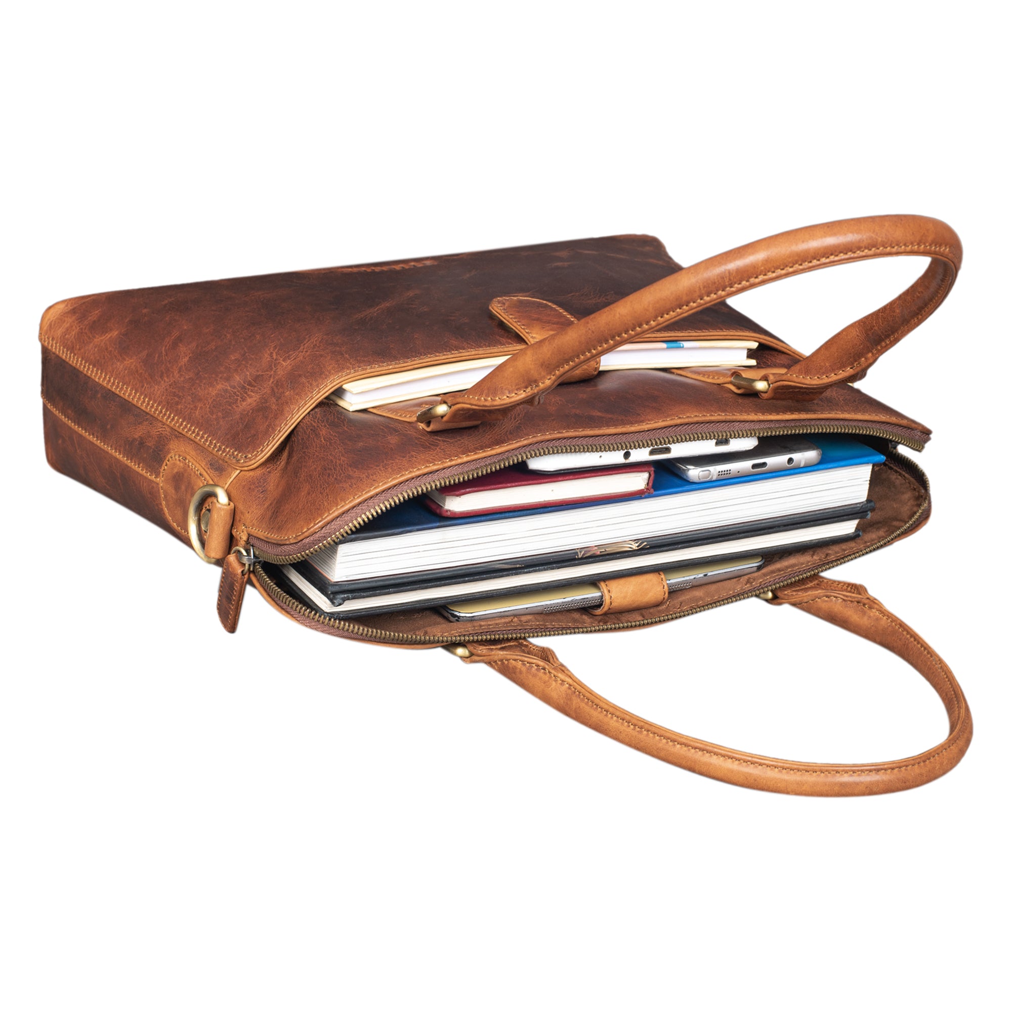 Ausgehtasche Damen Leder braun
