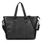 Gross Schultertasche Damen Leder schwarz