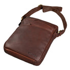 Echtleder Tasche braun mit Schultergurt