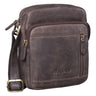 "Trae" Small Leather Messenger Bag Mens