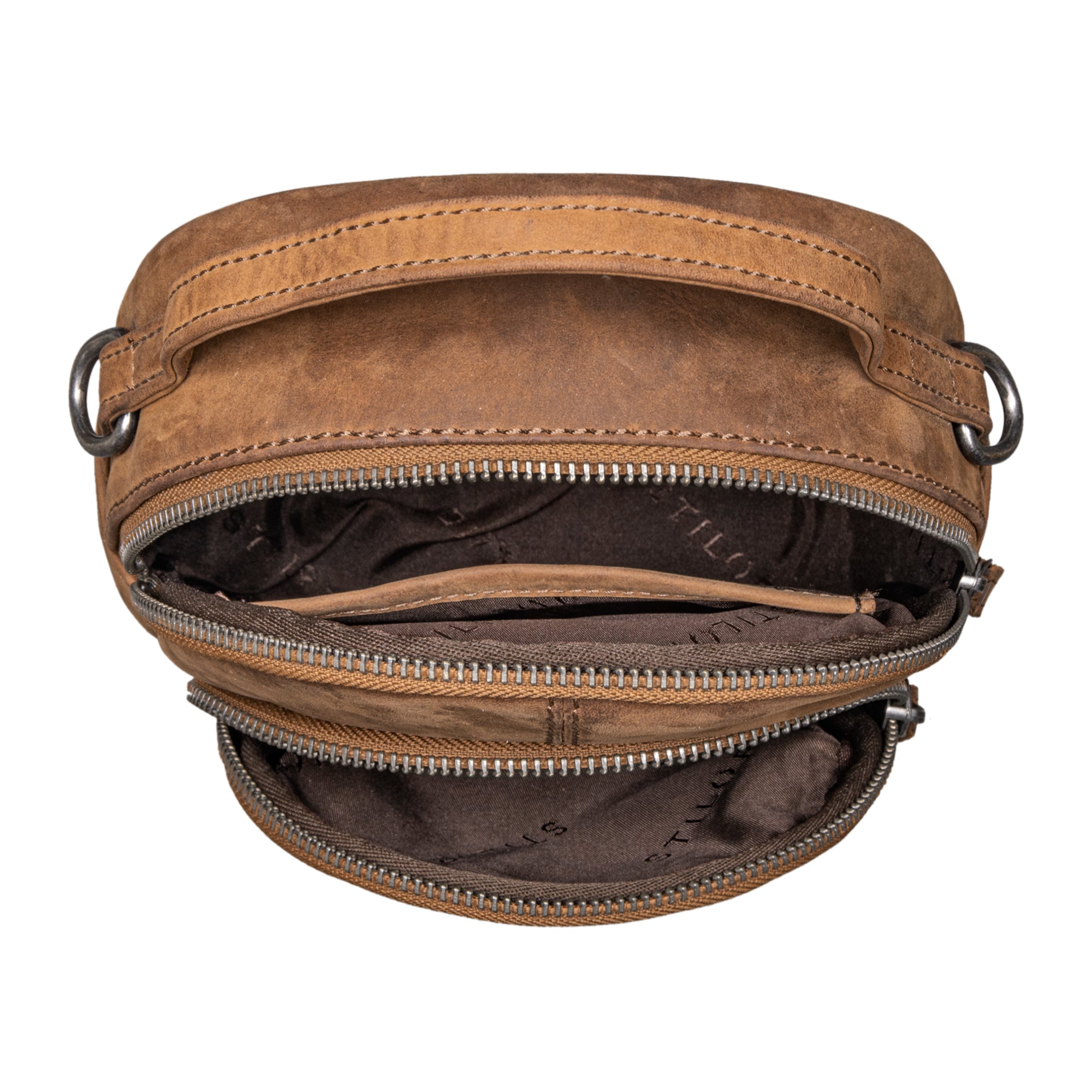 Naturleder rucksack vintage look braun