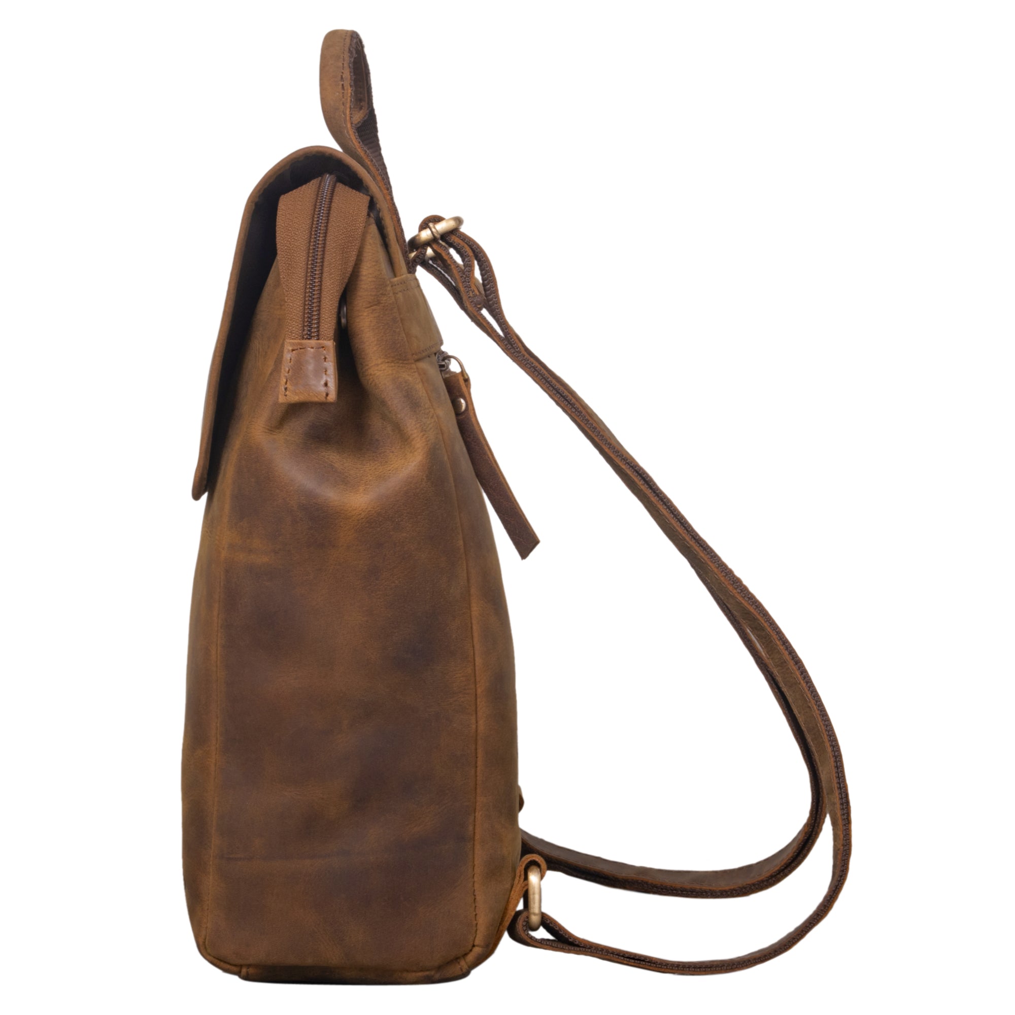 Leder rucksack damen herren vintage