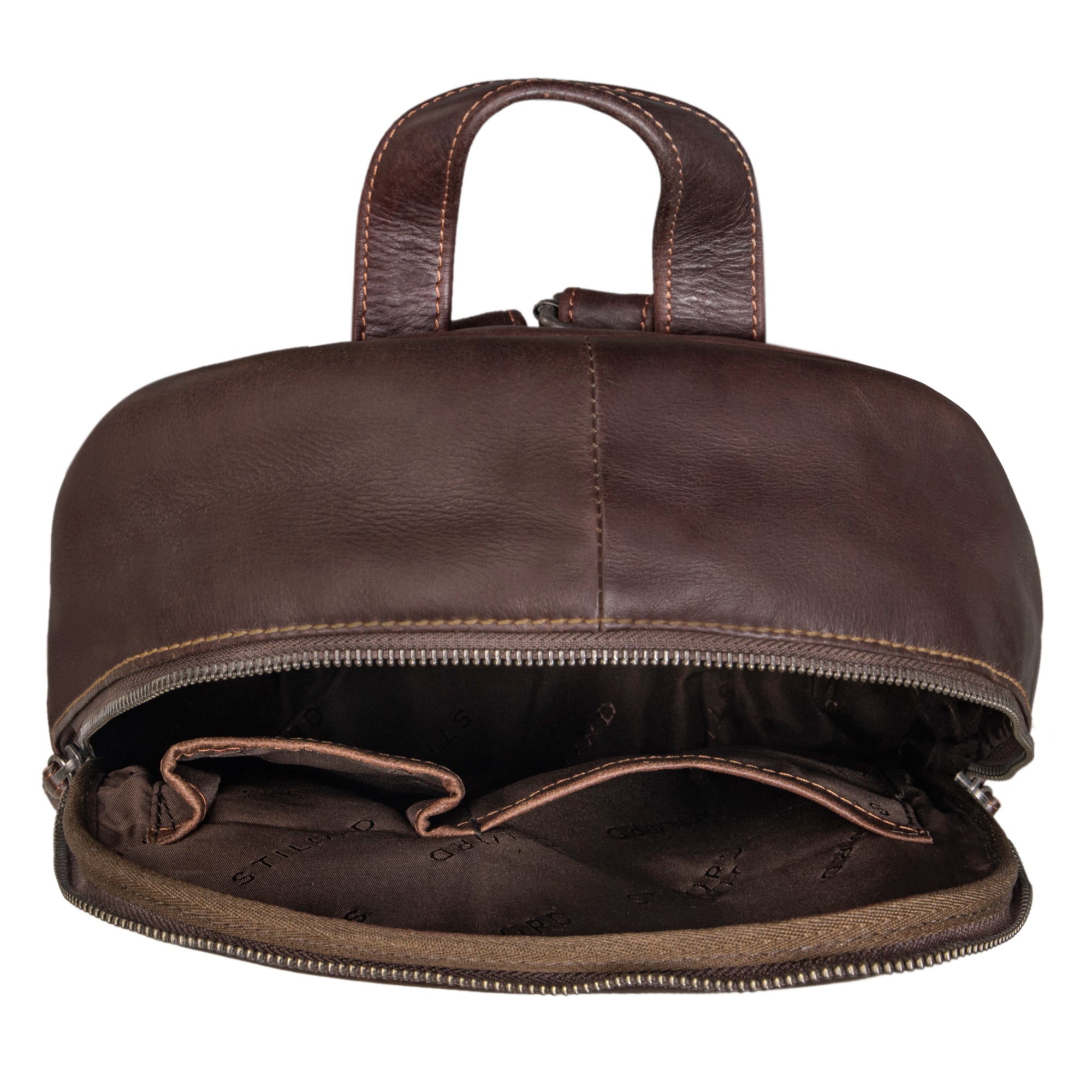 Klassischer damen leder rucksack