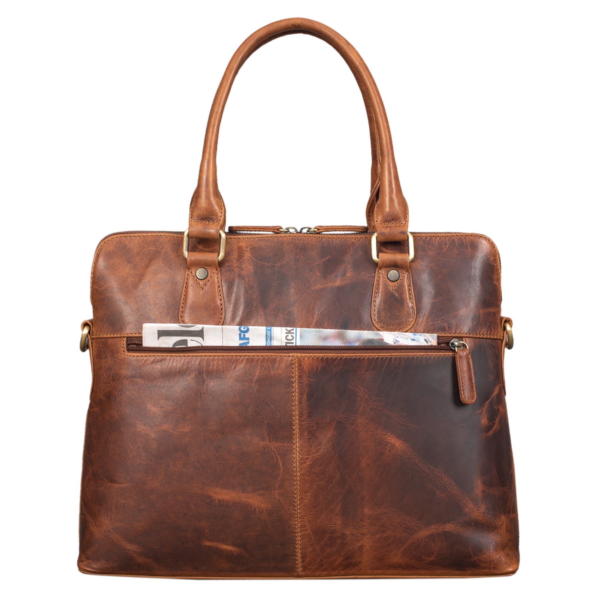 Umhängetasche für Damen Leder braun