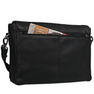 Elegante Notebooktasche Businesstasche aus Leder schwarz