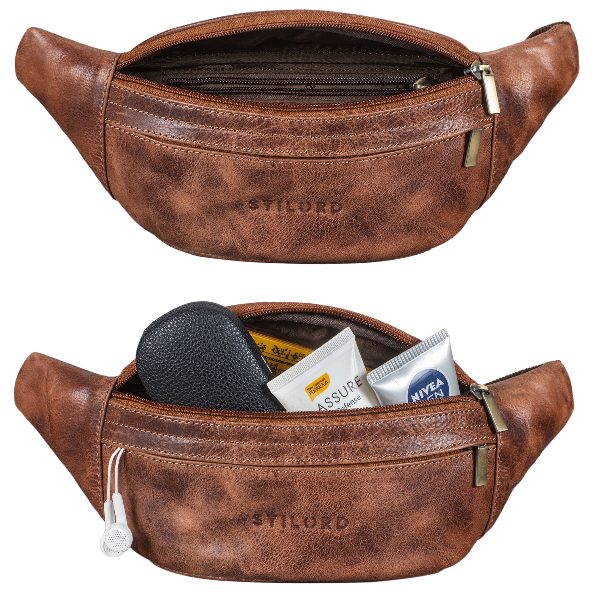 Leder Festivaltasche braun
