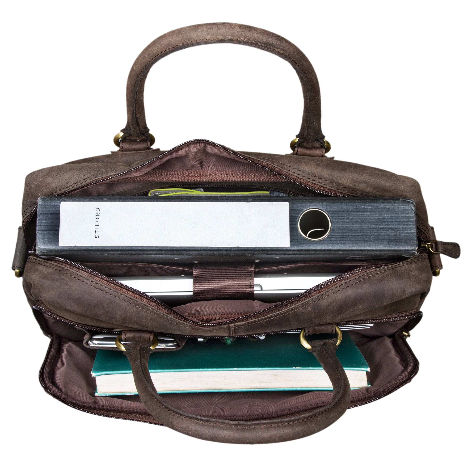 Große Bürotasche Leder 13,3 Zoll