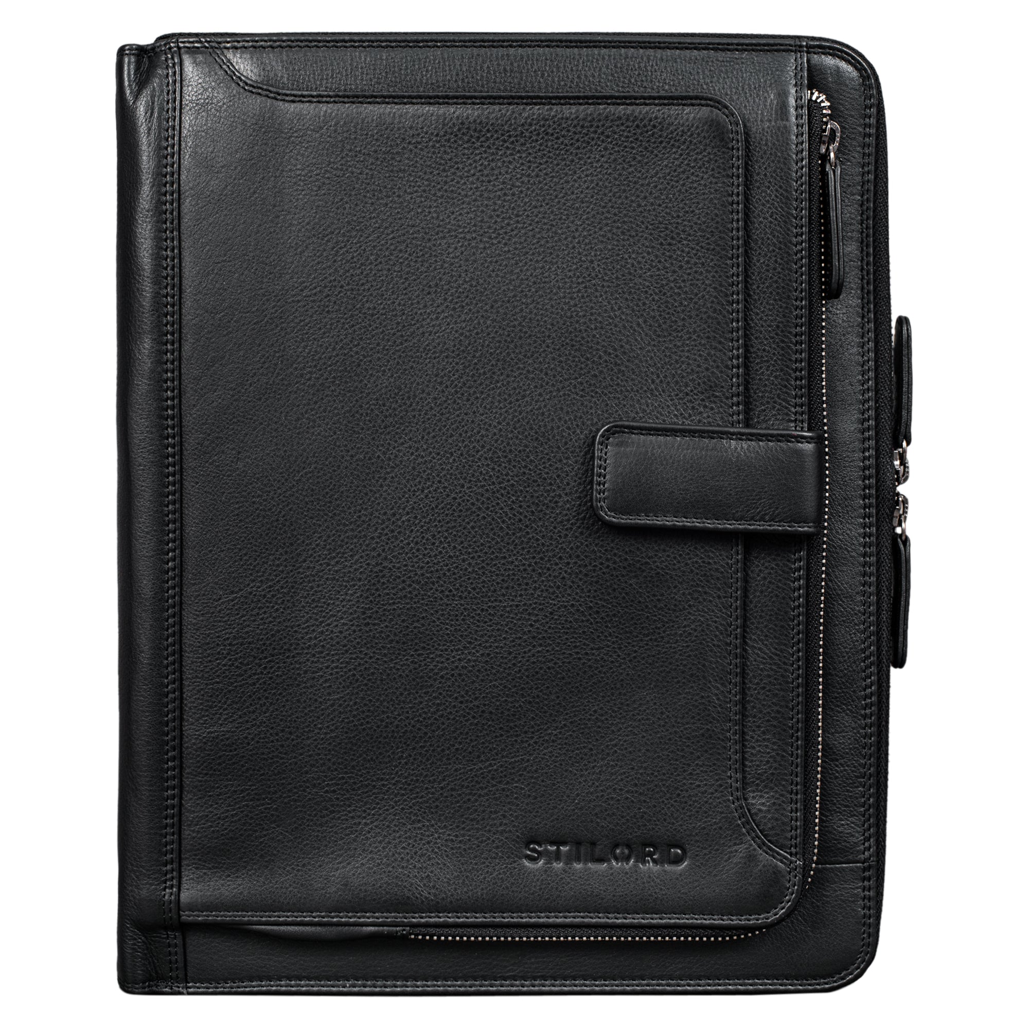 Leder Mappe schwarz für MacBook