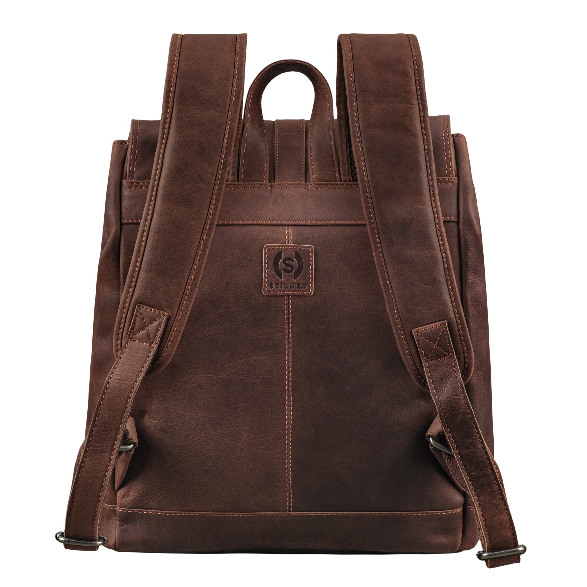 Eleganter Lederrucksack für Damen in groß