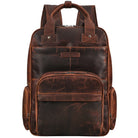 Leder Elternrucksack dunkel braun